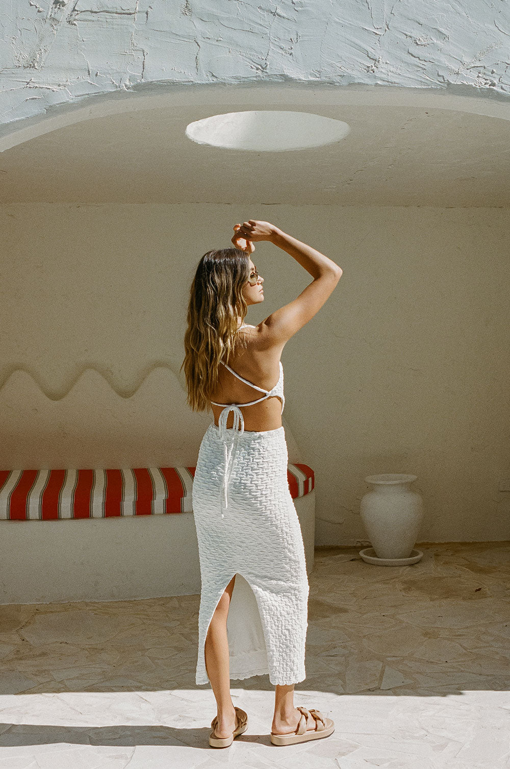 Unique Zantina Blue Maxi Skirt - One - of - a - Kind Sample