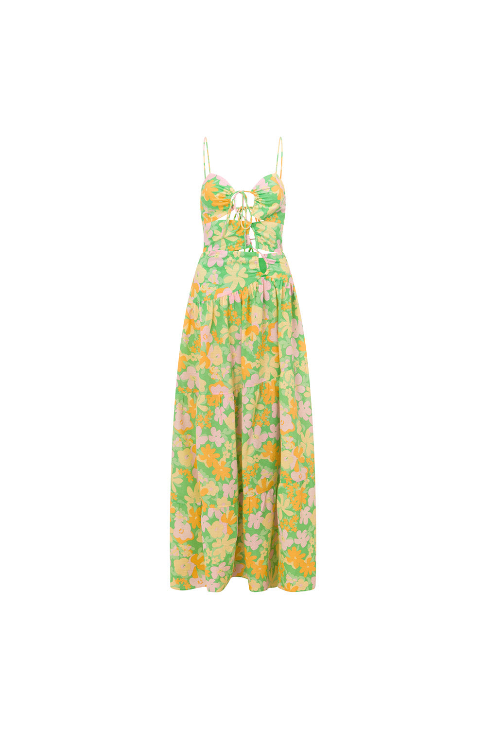 Sabo's Exclusive Juniper Green Crinkle Cotton Pacey Flattering Dress