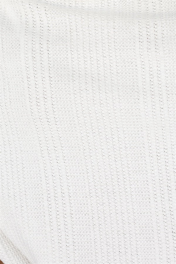 Super Comfy Light Cream Waffle-textured Siesta PJ Shorts