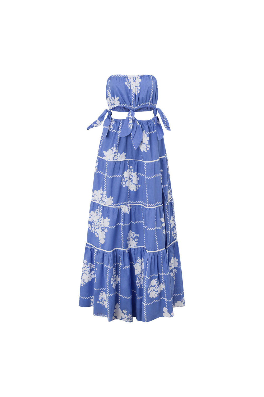 Stunning Lili Maxi Dress with Exclusive Checked Flower Print