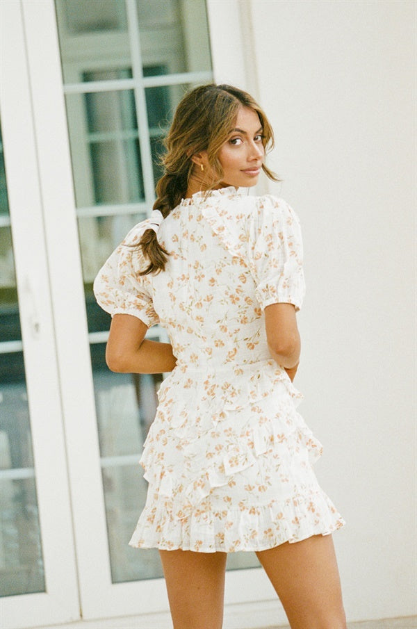Exclusive Petite Gisele Dress with Spring Buttercup Floral Print