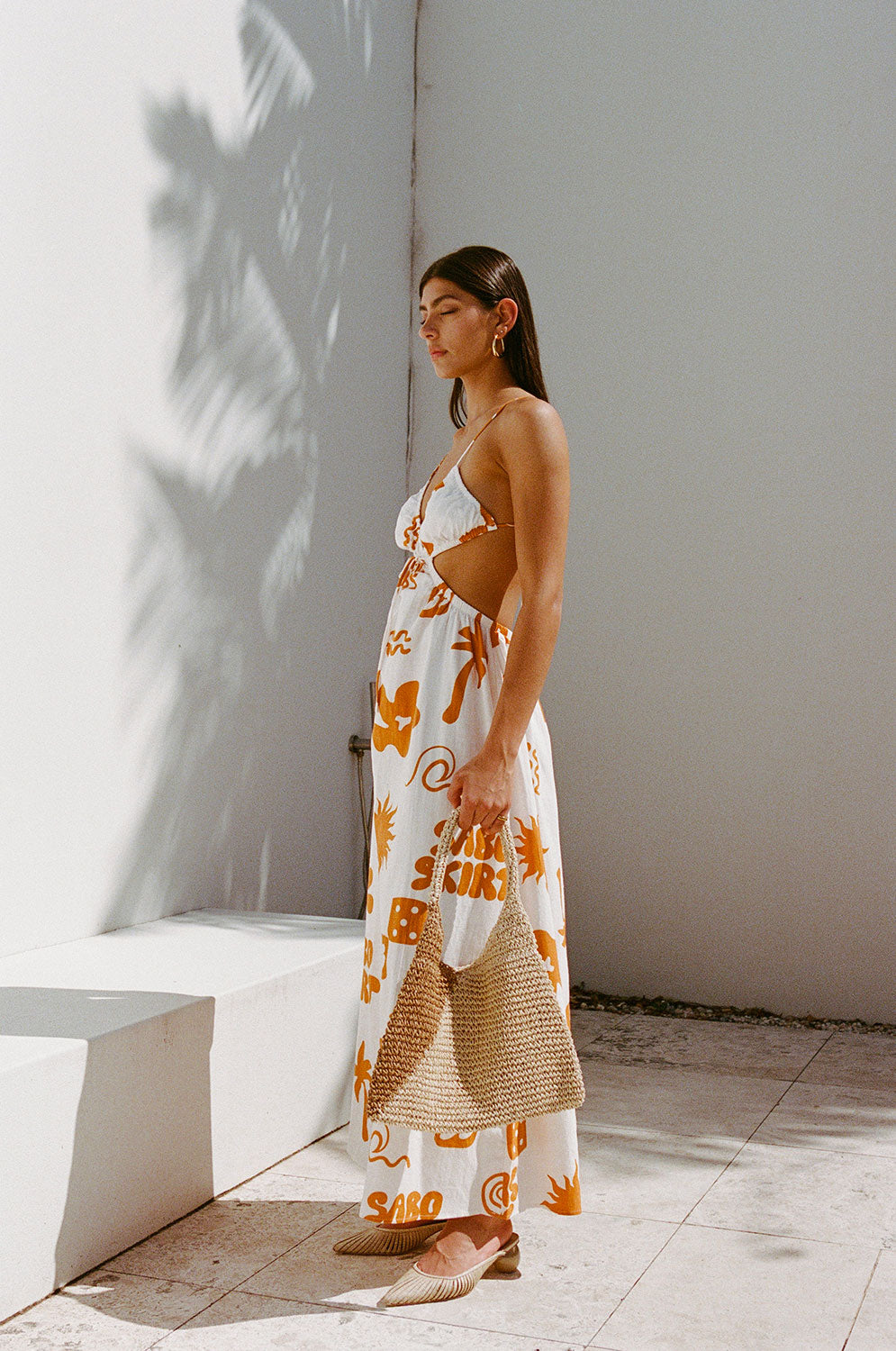 Toulouse Women's Maxi Dress in Objects Cream Color - Exclusive Sample