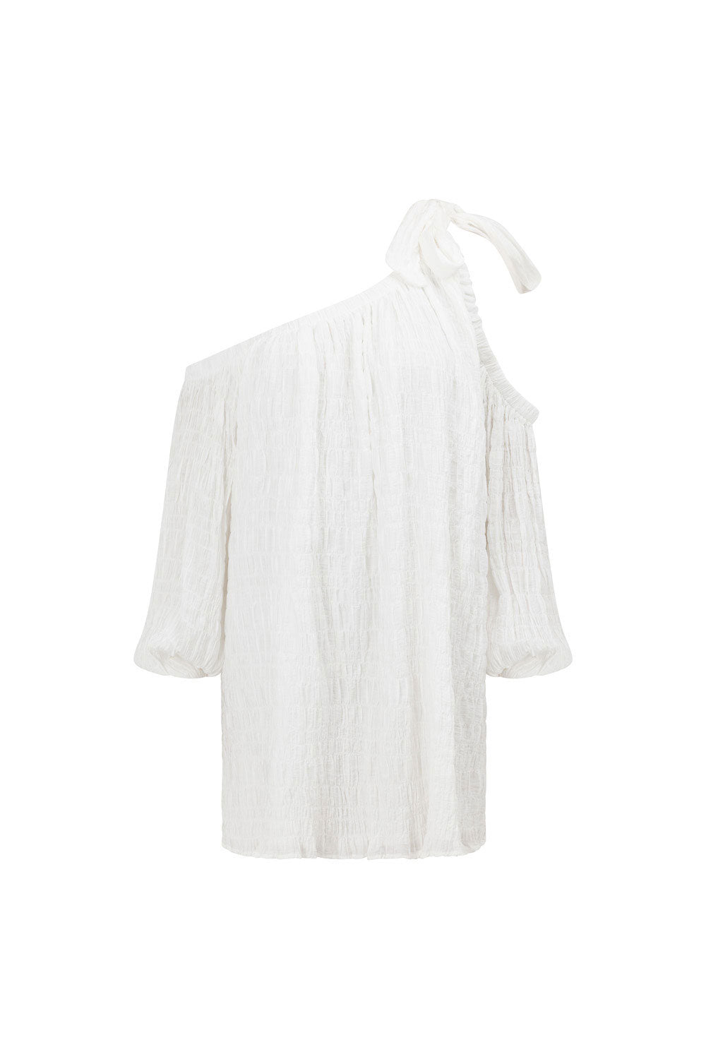 Vintage-Inspired White Raisa Crepe Dress for Fashionable Women