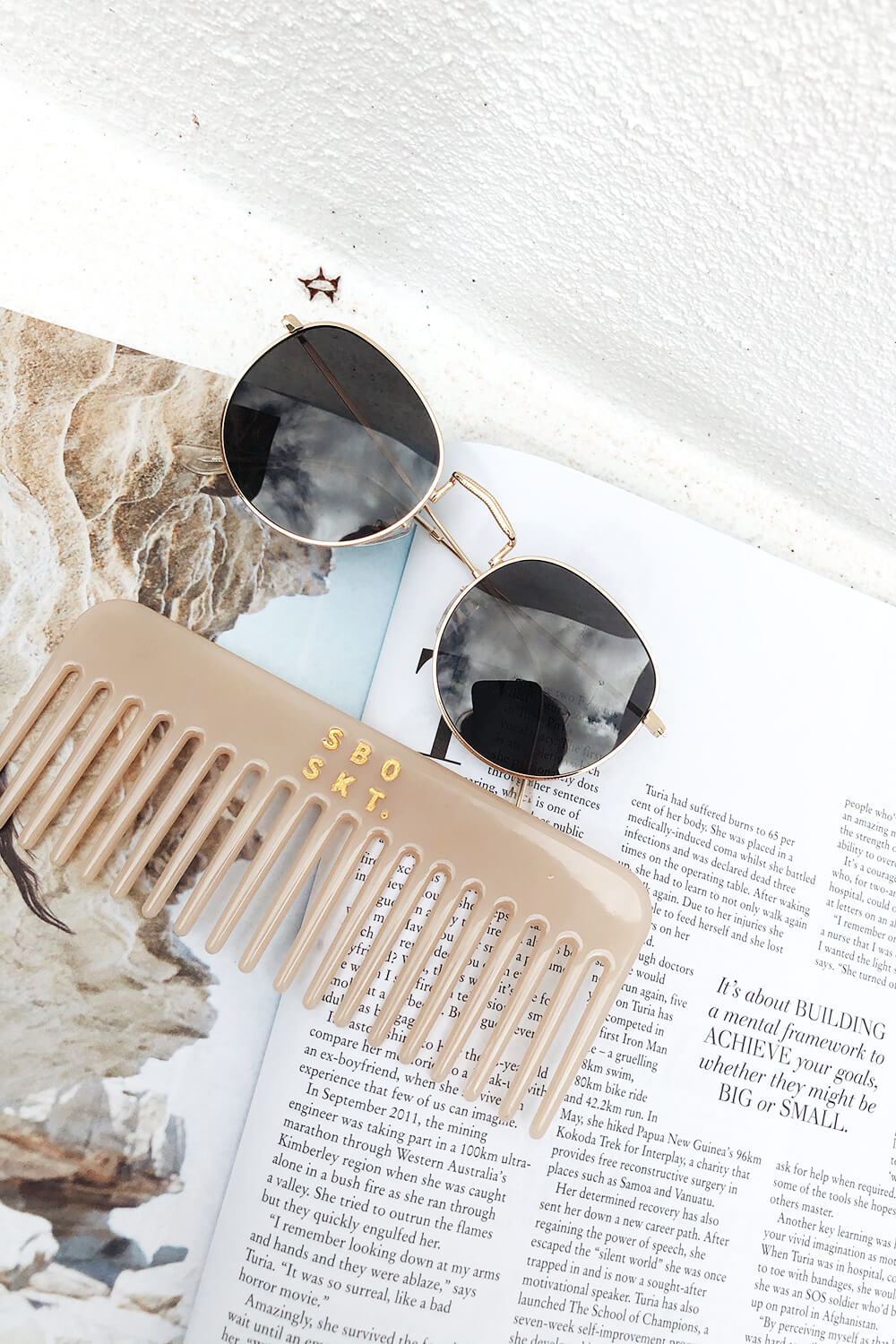 Champagne - Colored SBO SKT Comb: Super Cute and Handy for Travel