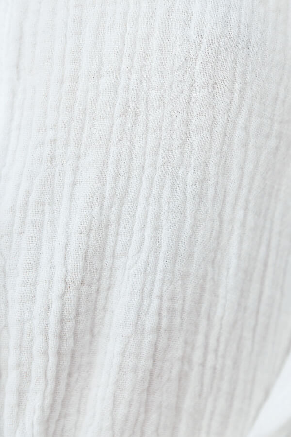 Sabo Skirt Off-White Soft Textured Cotton Relaxed Kase Top