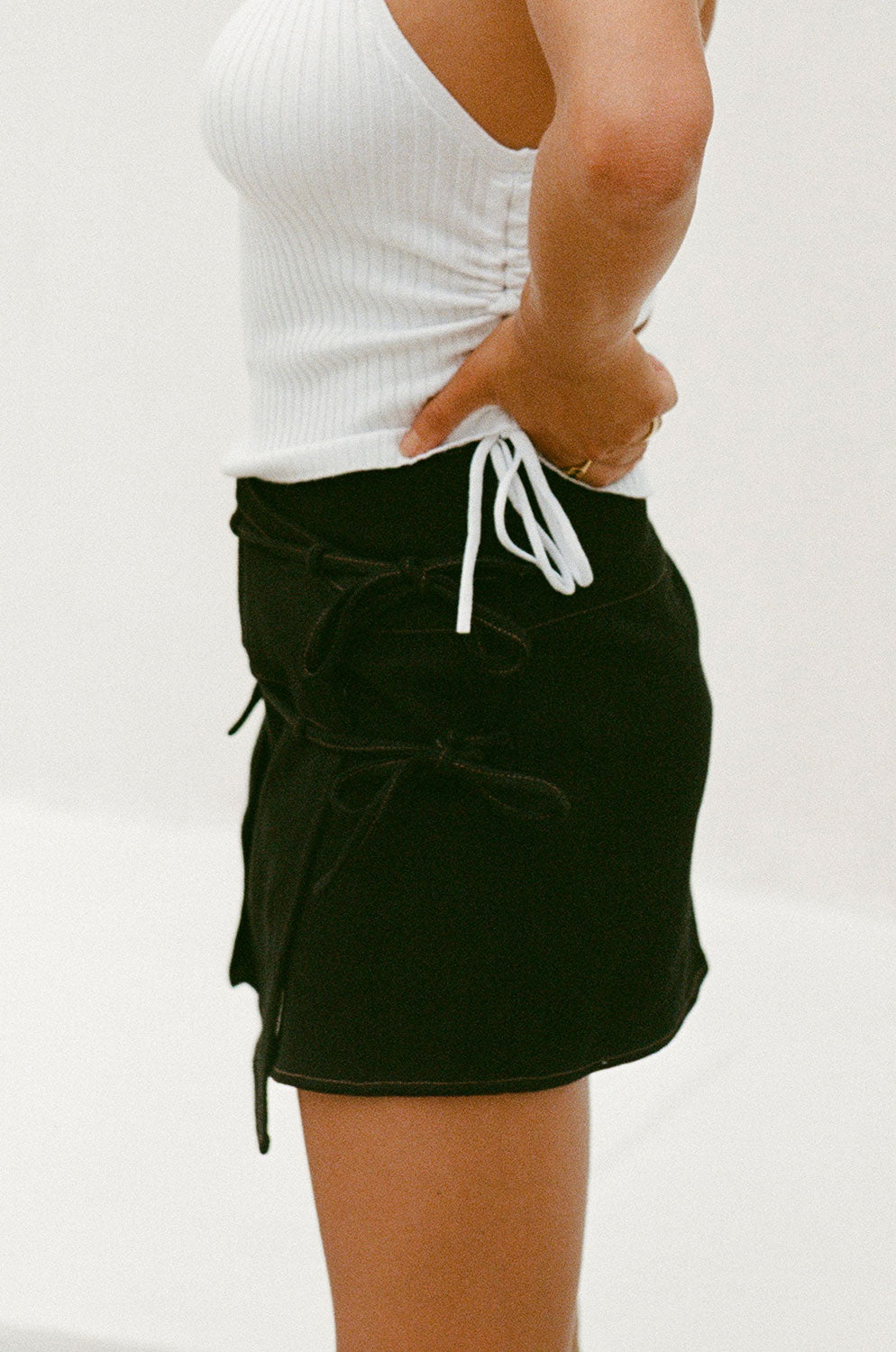 Black Denim Luna Skirt - A Stylish Fashion Piece