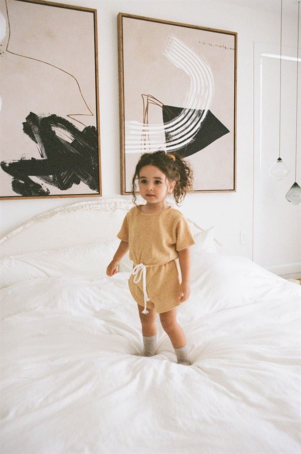 Mustard-Colored Lilo Infant Playsuit - Exclusive Design by Sabo