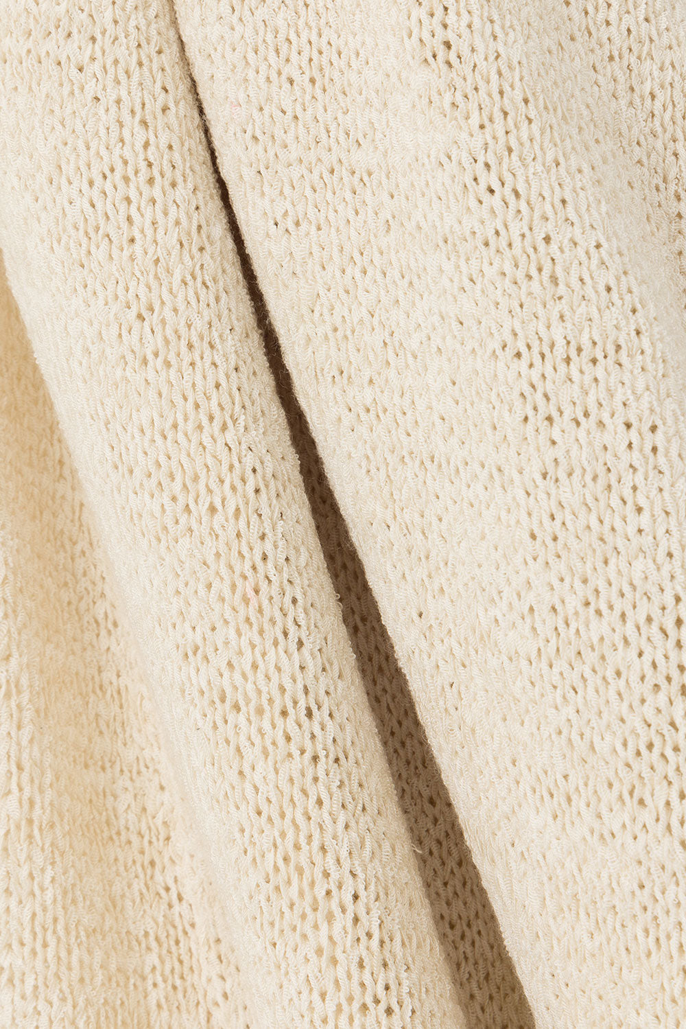 Soft Cream Loose Knit High Waisted Wrap Harley Skirt for Summer