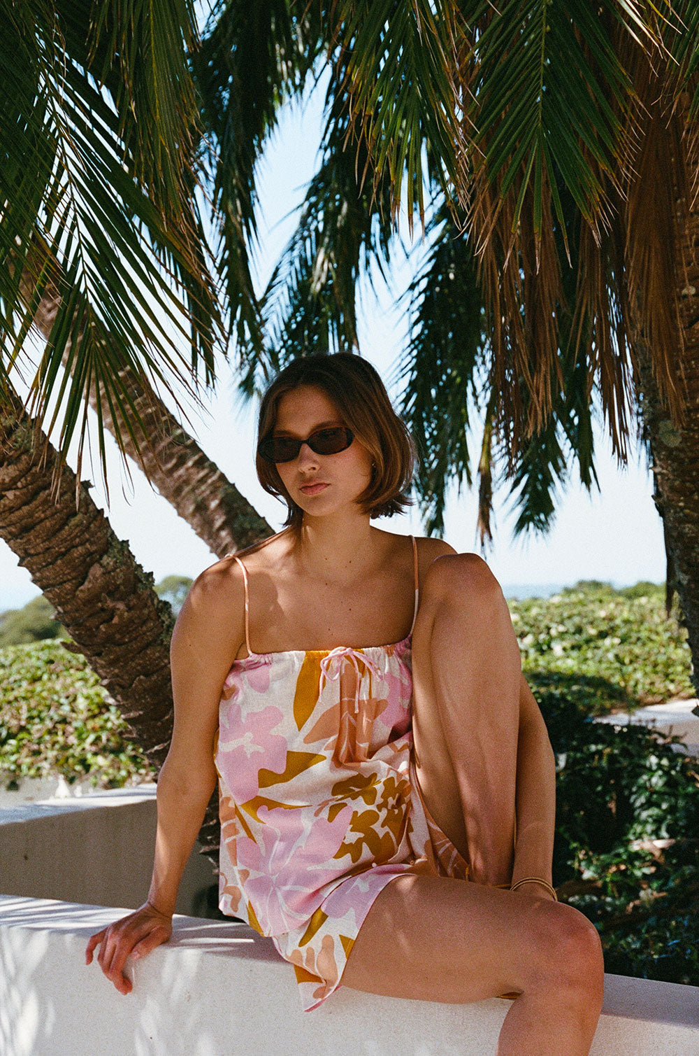 Stylish Jetta Babydoll Top with Exclusive Hibiscus Print