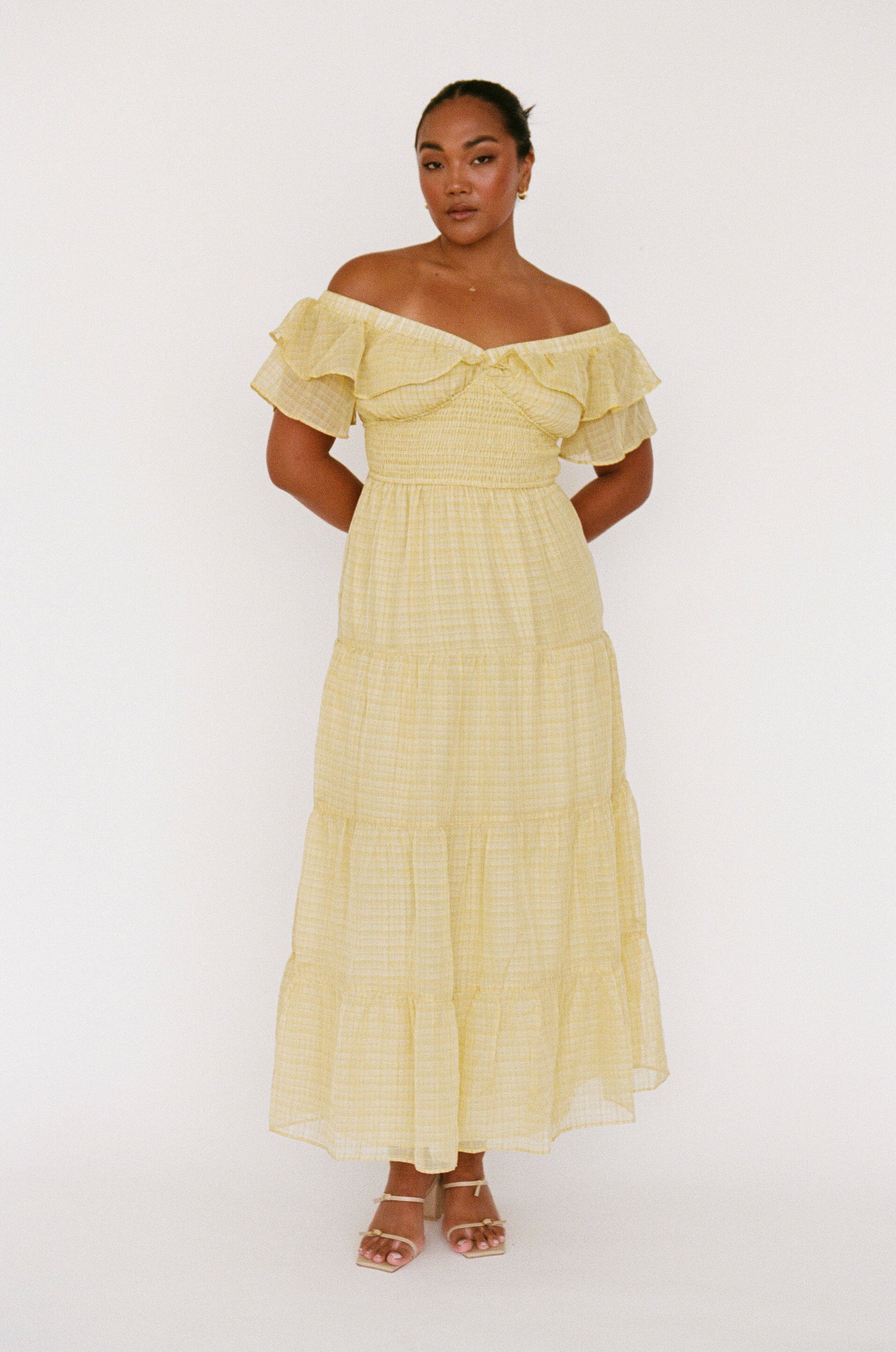 Summer-Inspired Maui Lightweight Off-Shoulder Midi Dress