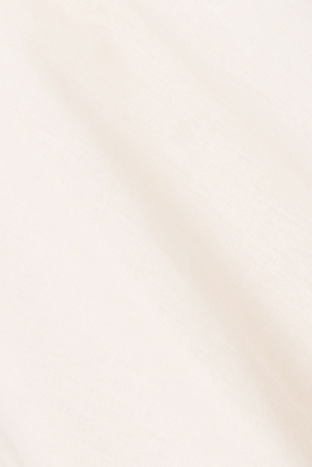 Elegant Cream Linen-Cotton Blend Lively Top with Black Bind Details