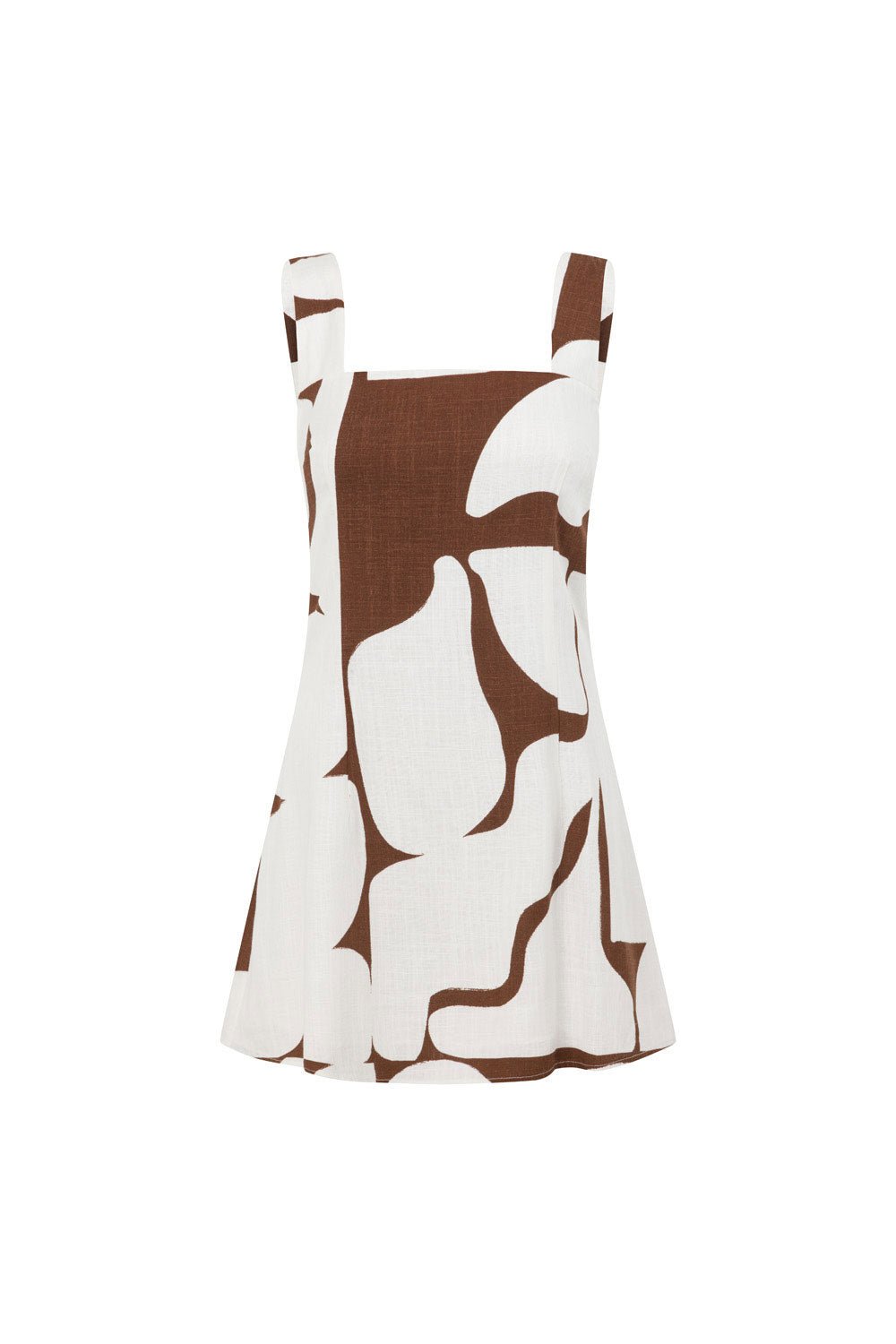 Sunroom Chocolate Print Women's Ellis Mini Dress Inspired by the 70s