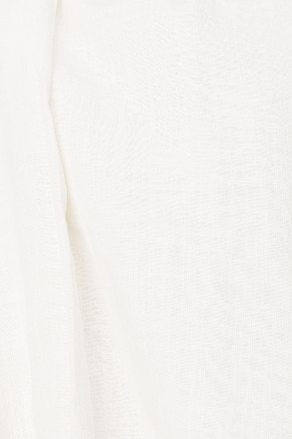 Exclusively Designed White Natural Cotton Slub Bessi Mini Dress