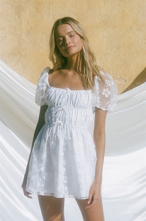 Unique Harrow Puff Dress - One-of-a-Kind Sample with Faint Brown Mark