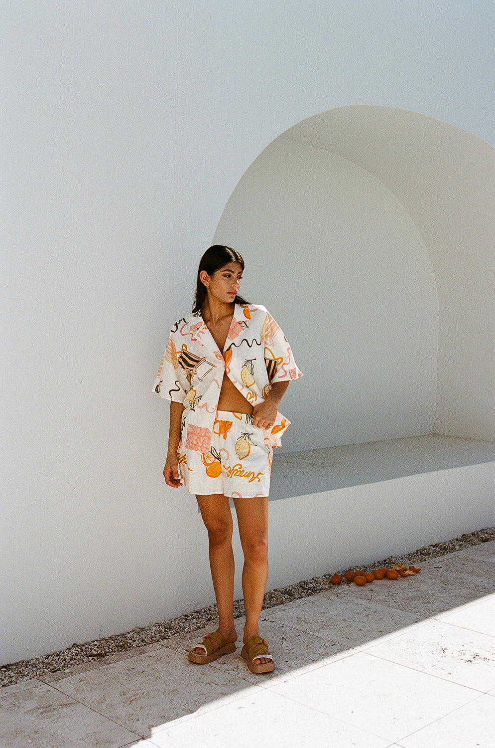 Exclusive Seona Amalfi Aperol-colored Women's Shorts - Sample Edition