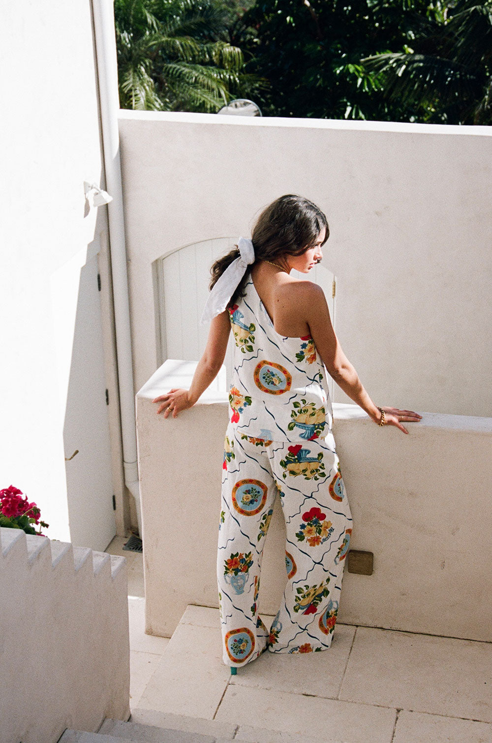 Fashionable Giuliana Trousers with Exclusive Trattoria Print