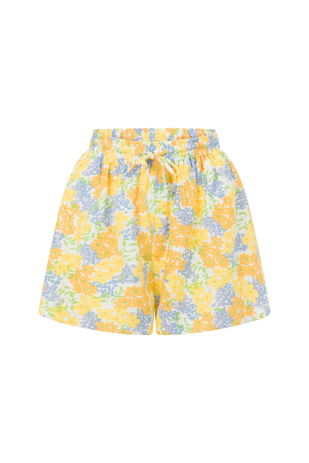 Sabo-Designed Women's Tropical Bud Floral Print High-Waisted Leta Shorts
