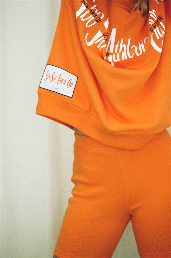 Vibrant Orange Medley Cycling Bike Shorts for Fashionable Wear