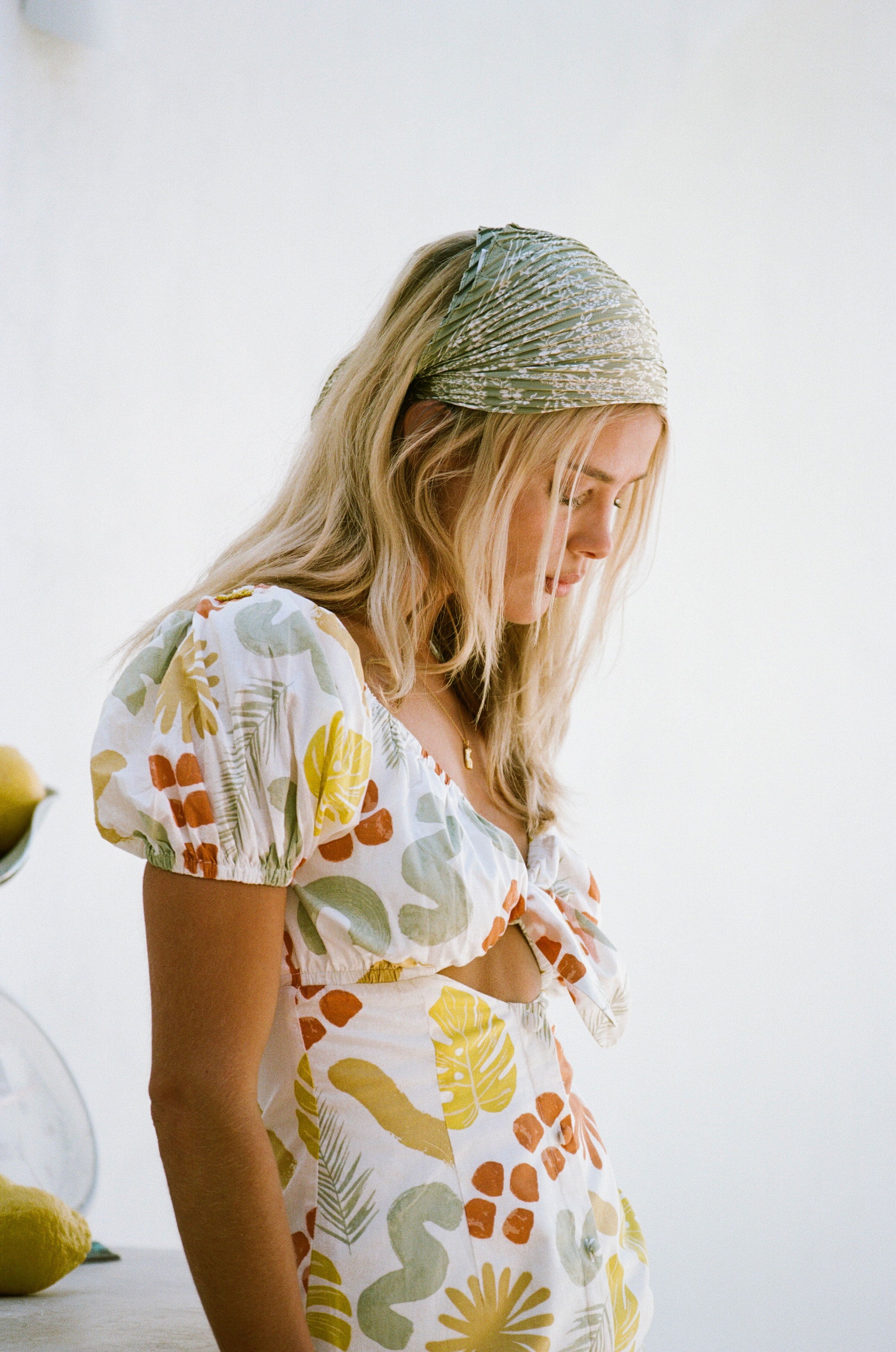 Exclusive Desert Leaf Print Women's Enga Dress