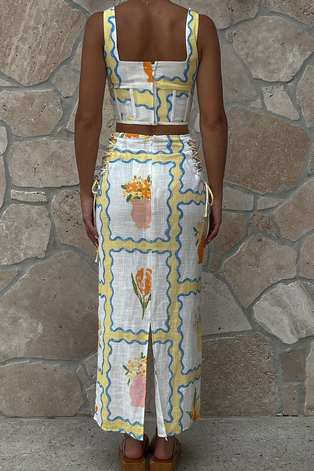 Unique Sample of Taleah Flower Pots Print Women's Skirt