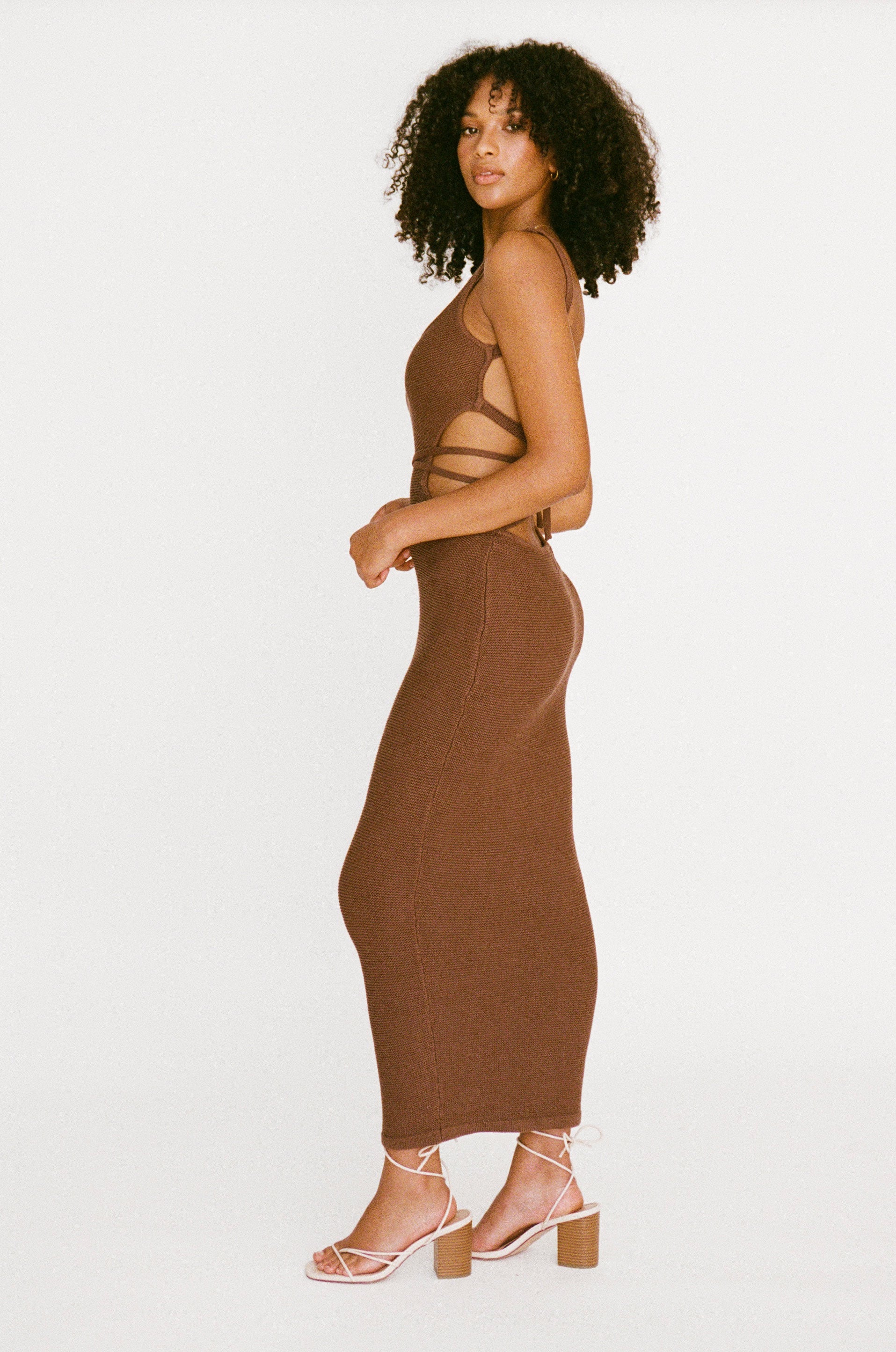 Exclusive Chocolate London Knit Women's Dress - One - of - a - Kind Sample