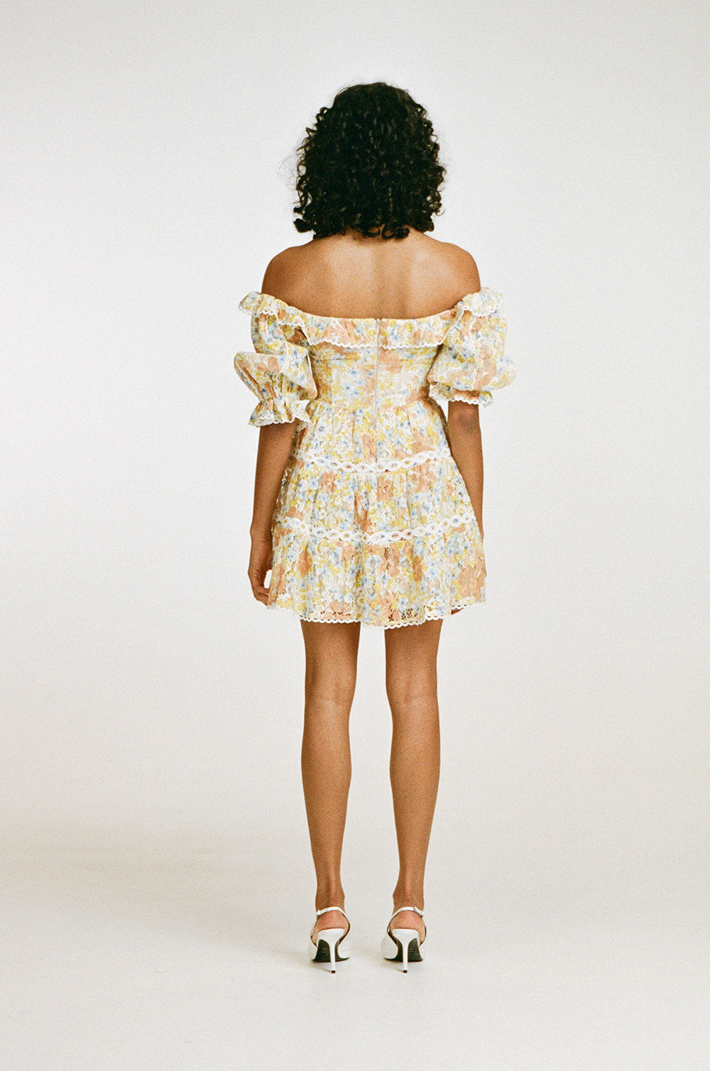 Exquisite Louvre Off - Shoulder Women's Dress with Floraison Print