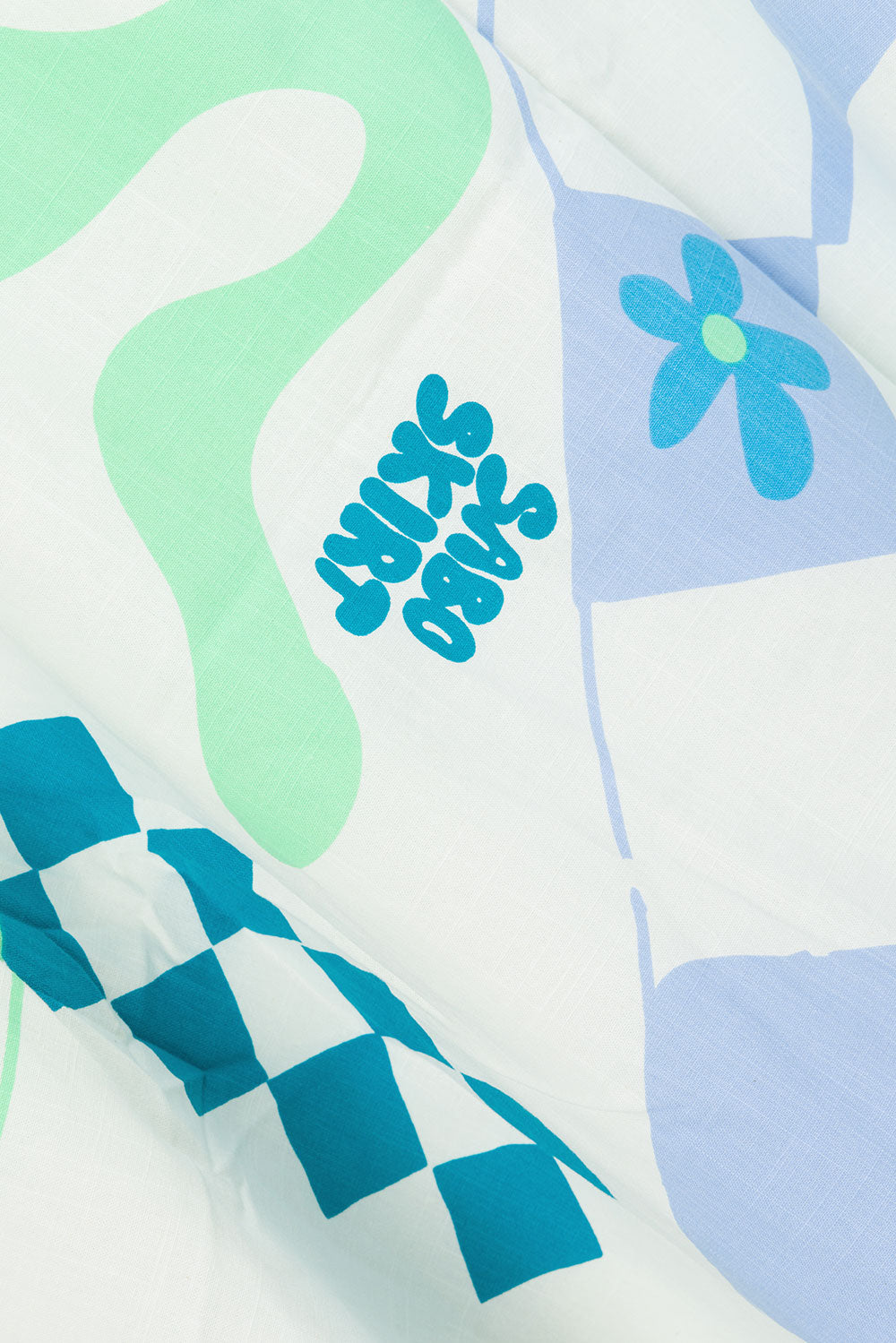 Sabo Exclusive Naya High-Waisted Wrap Skirt with Scarf Azure Print