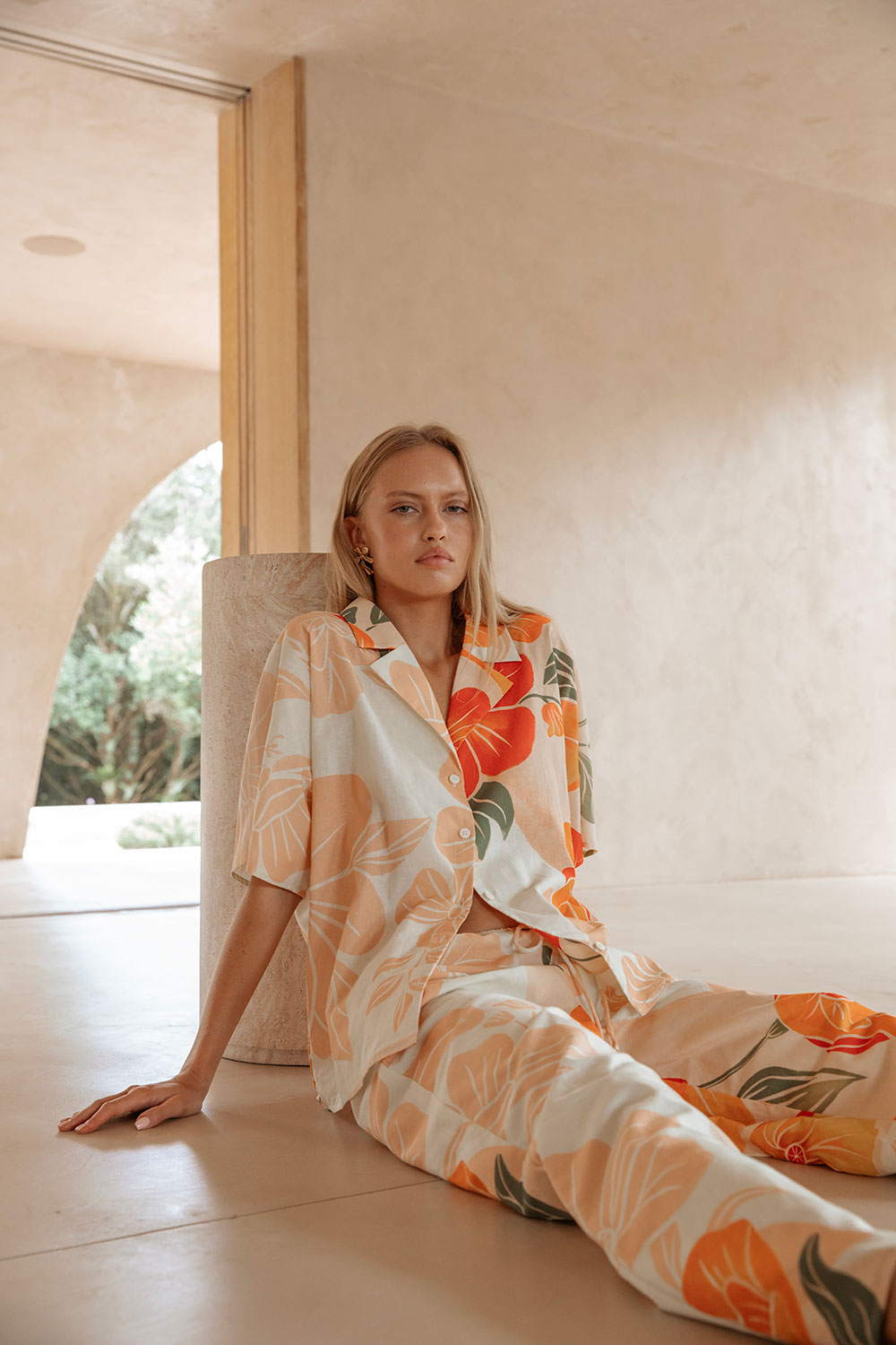 Stylish Women's Chey Top Featuring Exclusive Petal Scarf Print