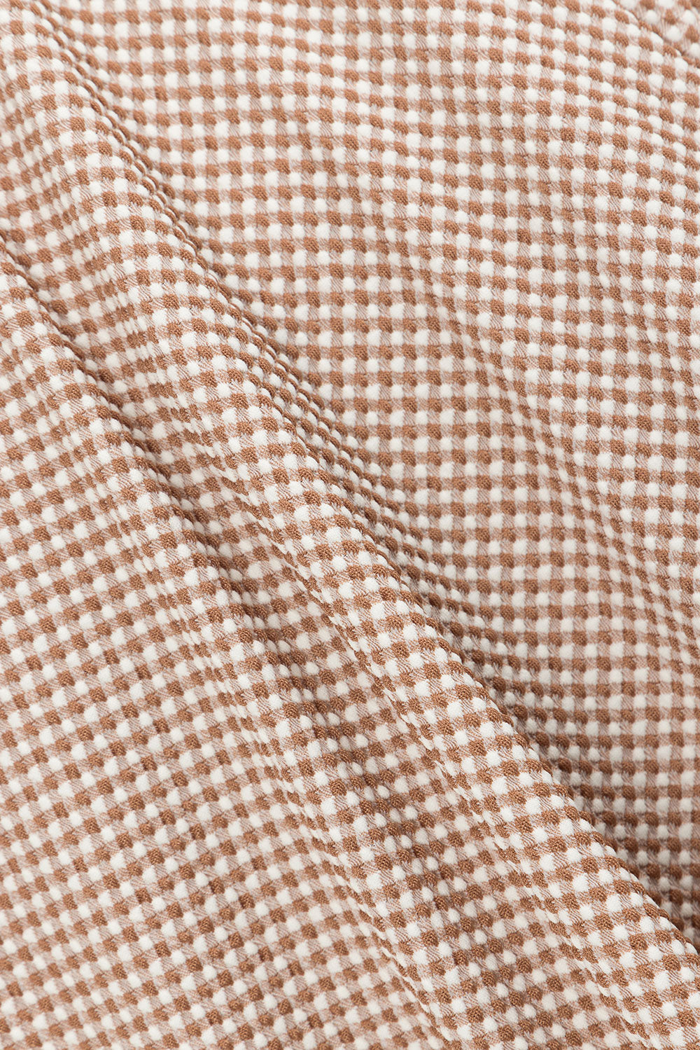 Brown and White Lightweight Woven Casual Marah Top for Stylish Outfits