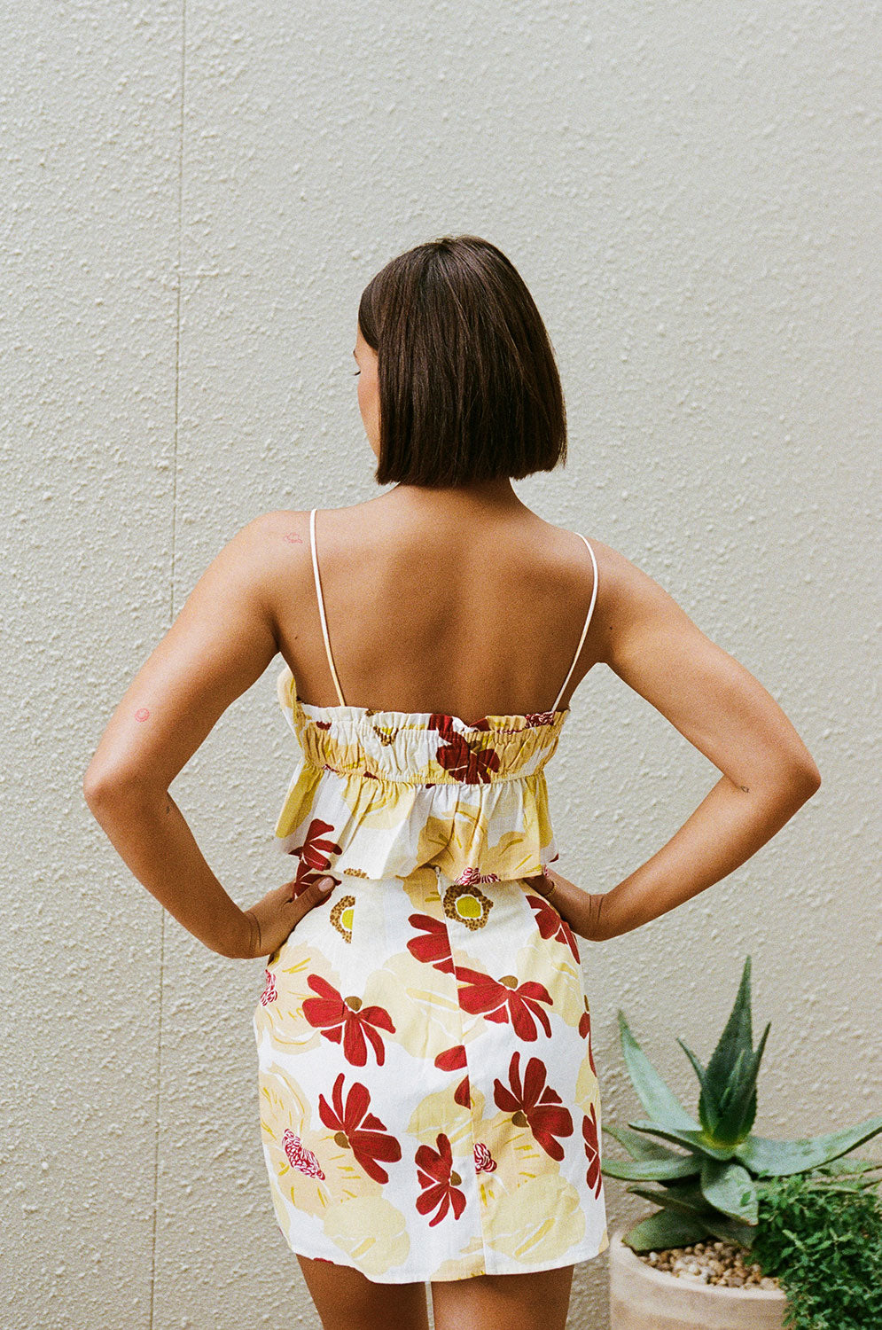Exclusive Dusk Lily Print Cantrel Mini Skirt for Stylish Outfits
