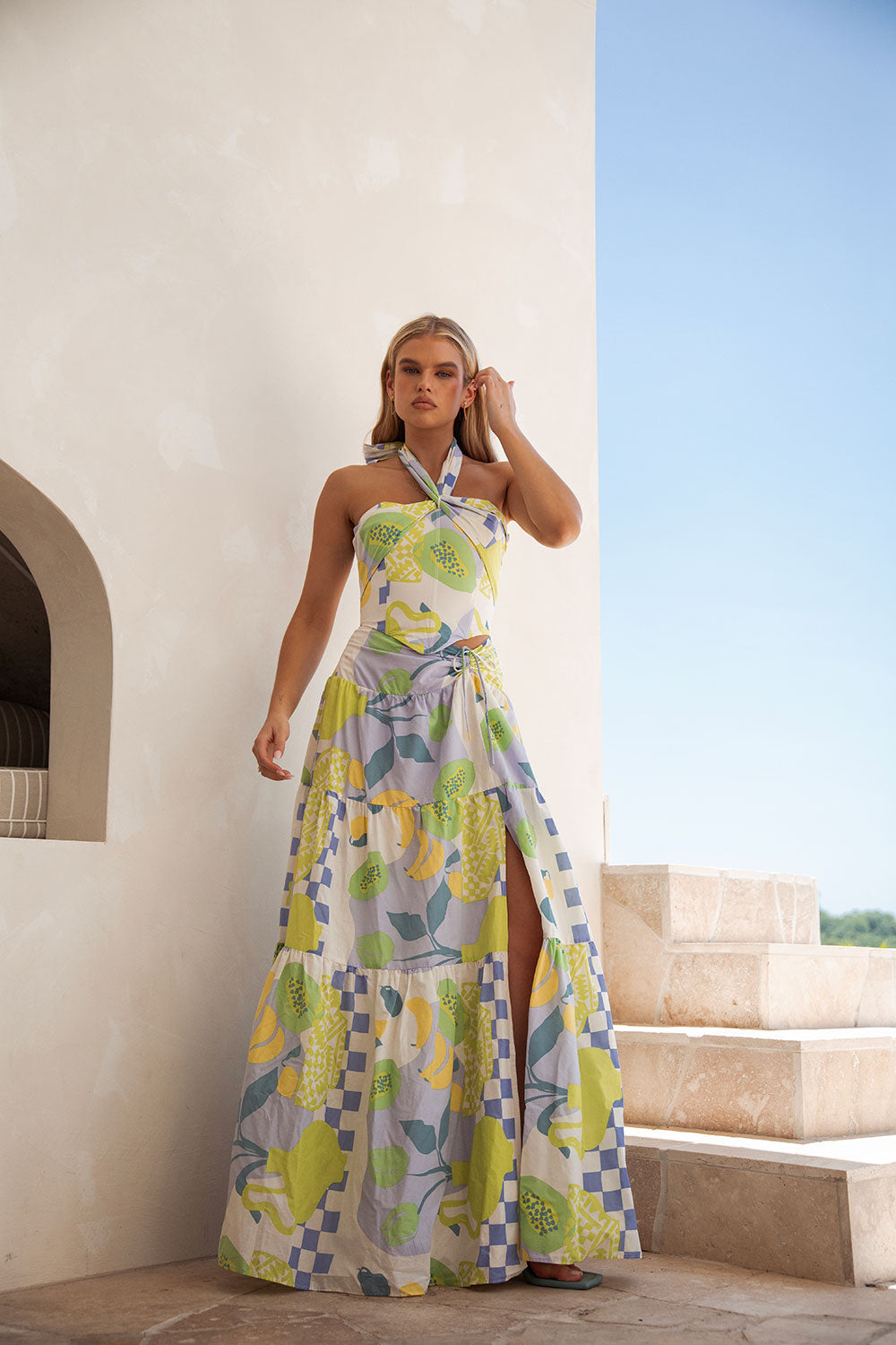 Unique Chey Dress in Dolce Verde - Sample Edition
