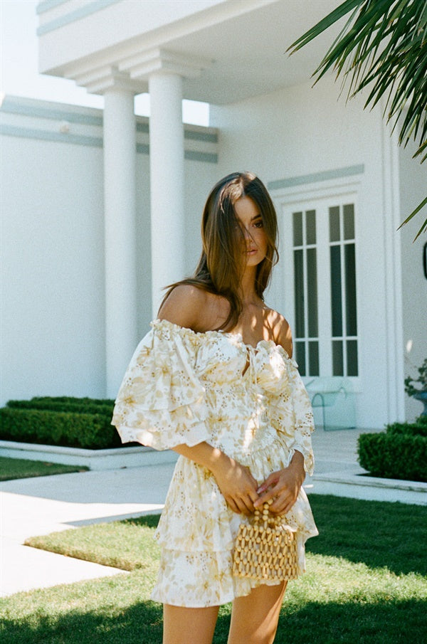 Sabo's Exclusively Designed Moko Off - Shoulder Women's Dress from Meet Me In Oia Collection