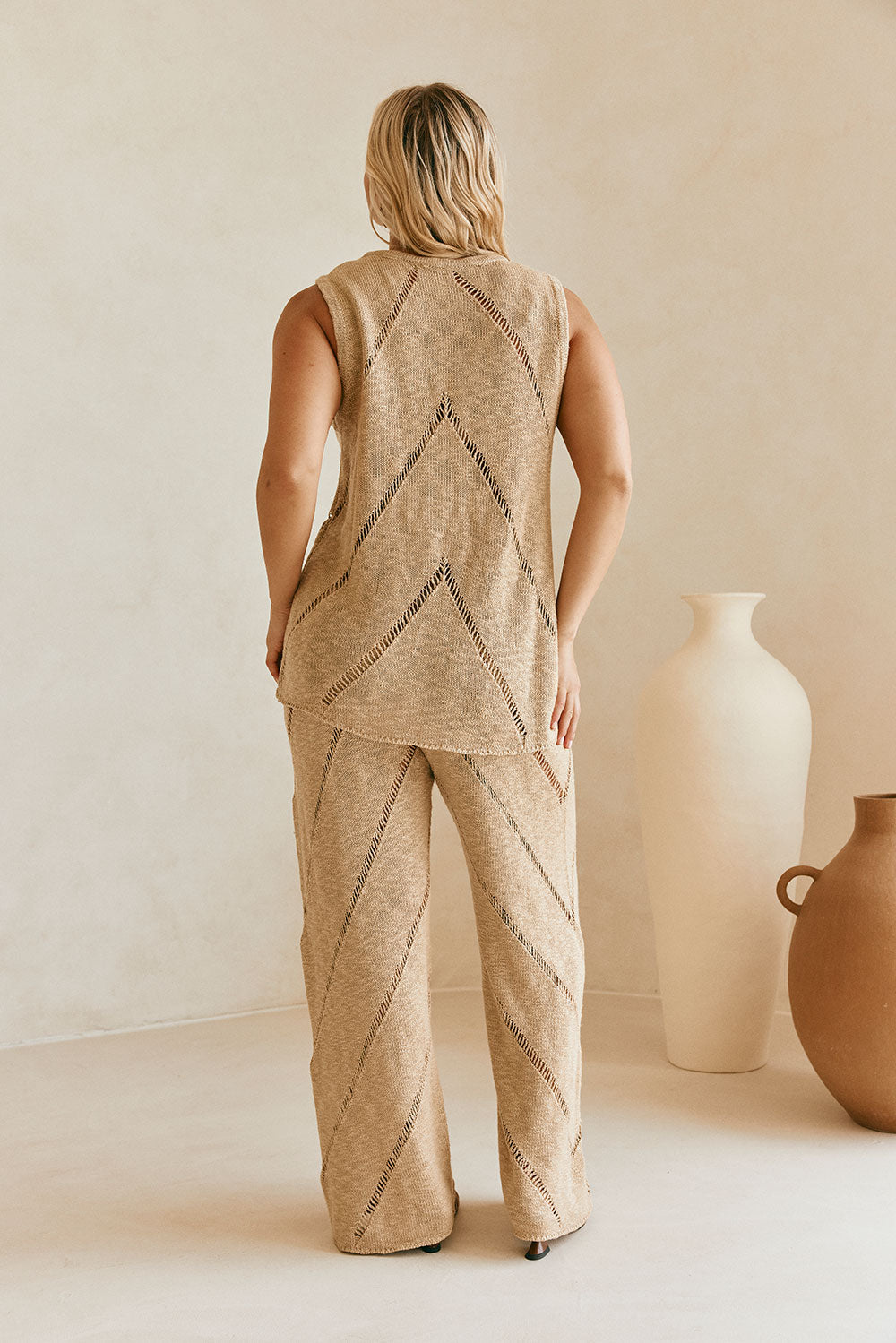 Sabo's Exclusive Soft Knit Dusty Mustard High-Waisted Josiah Pants