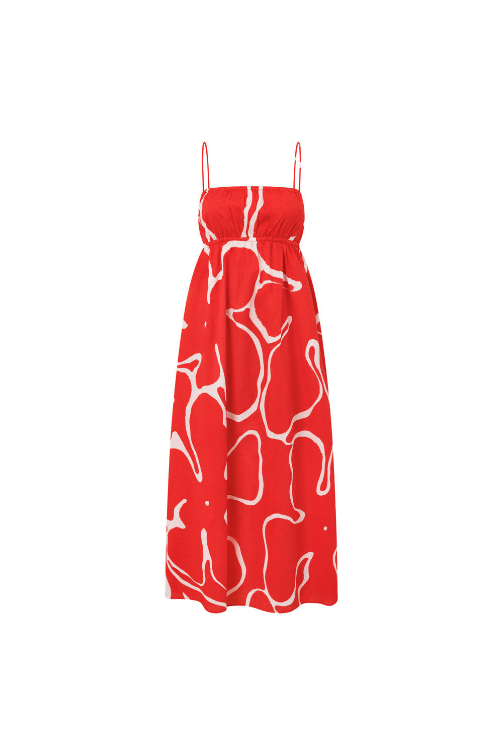 Catie Women's Christmas Maxi Dress in Striking Evoke Red