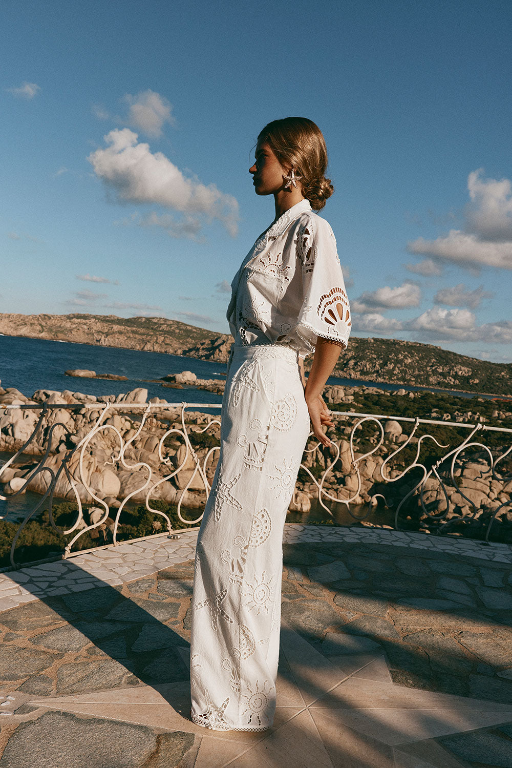 Unique Sample of Nissi Pants in Corallo Bianca Color