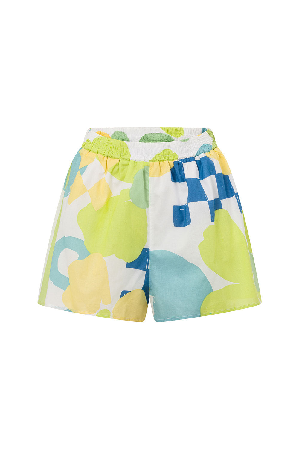 Exclusive Checker Floral Aliza High - Quality Natural Cotton Seona Shorts