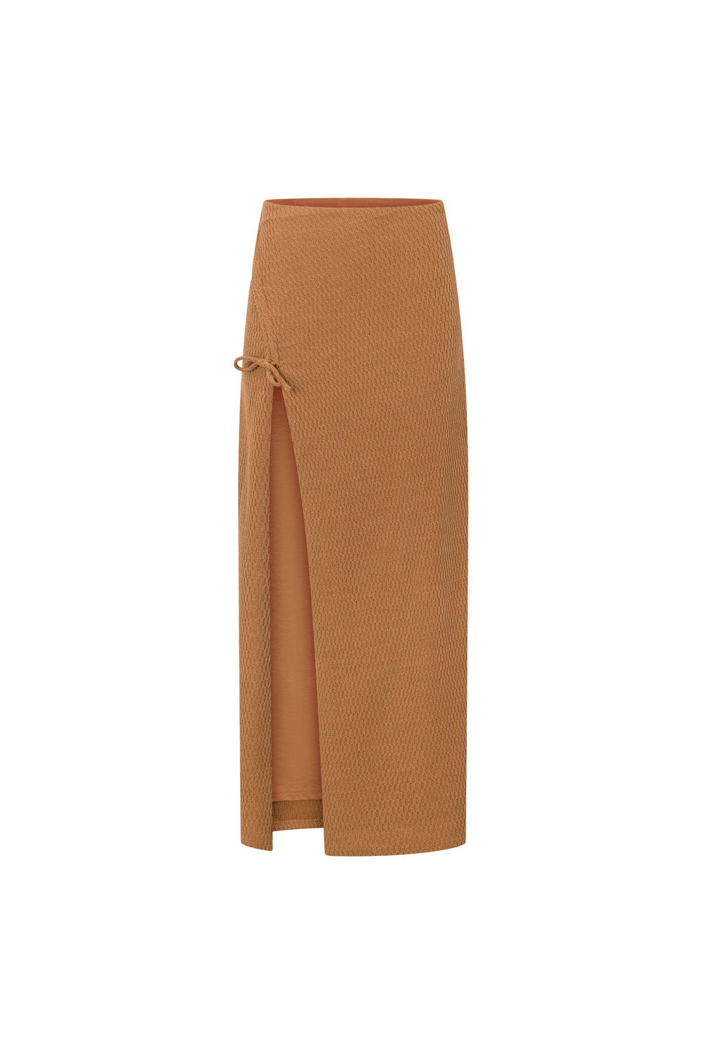 Tan High-Waisted Relaxed Maxi Jenna Skirt by Sabo