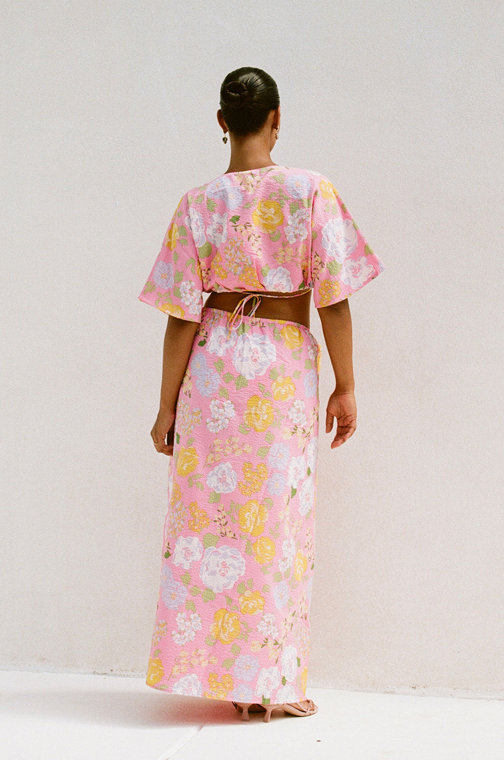 Sabo's Exclusive Corsage Spring Print Naya Wrap Top