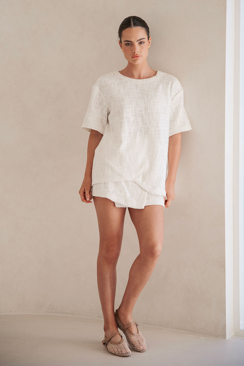 High - quality Natural Cotton Aelin Wrap Mini Skirt