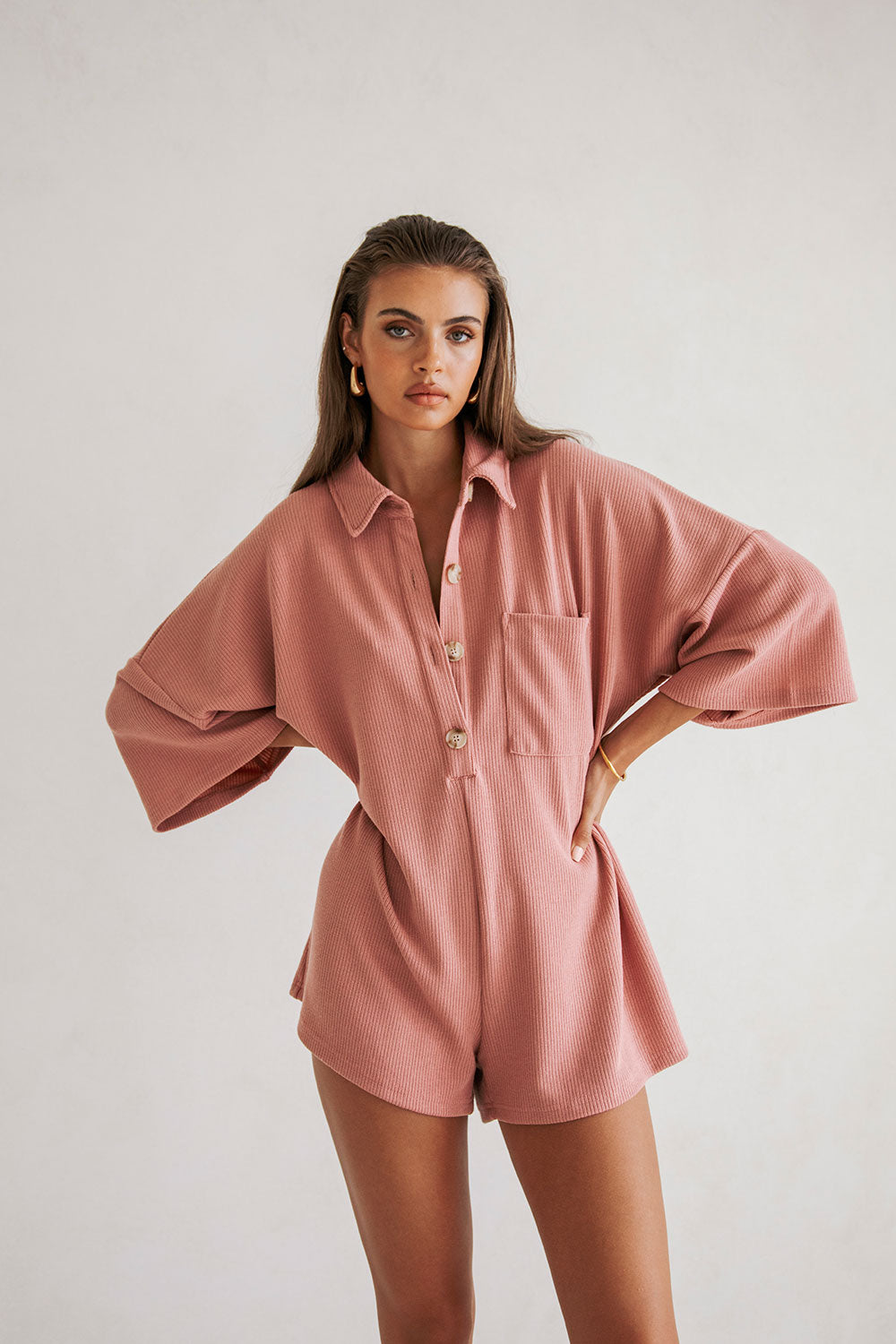 Casual Clay-colored Milena Playsuit for Everyday Wear