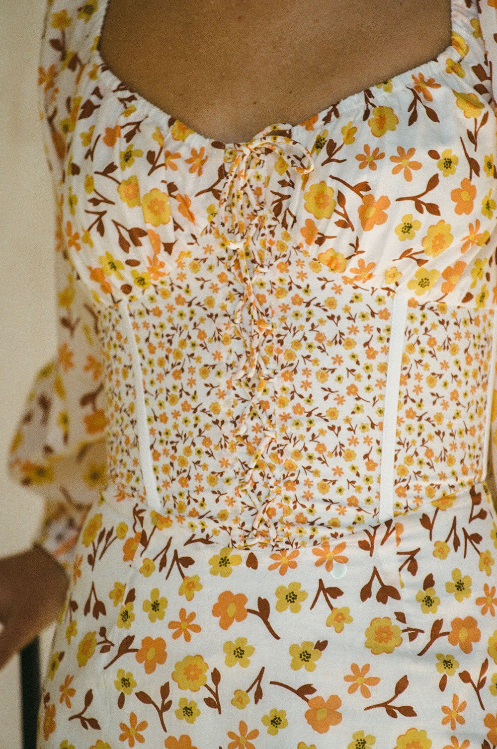 Exclusive Vintage Floral Print High - Quality Cotton Kenzie Dress