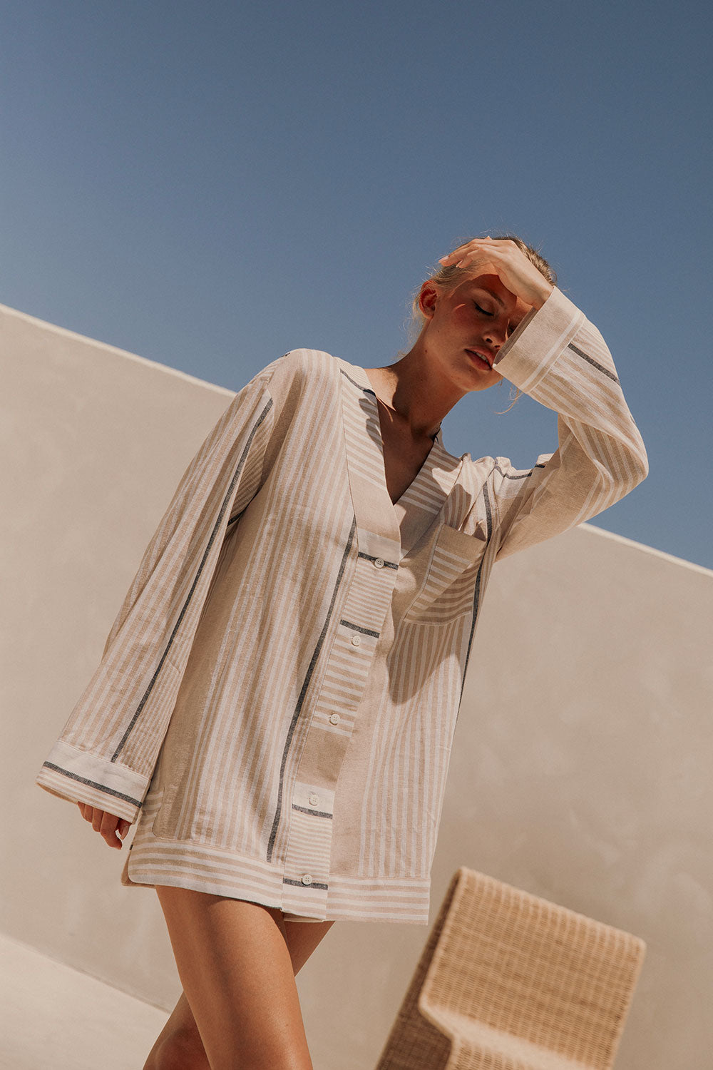 Stylish Sabo-Designed Malia Linen Cotton Blend Beach Dress
