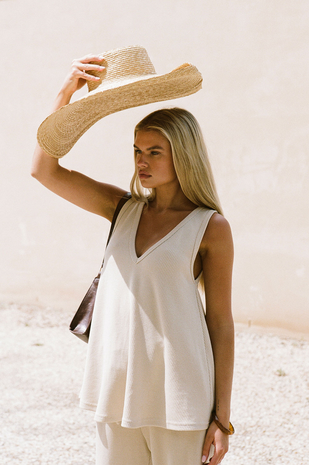 Exclusive Sample Lana Women's Top in Fawn Color