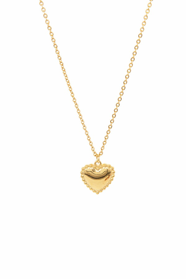 Gorgeous Gold-Toned Love Heart Pendant Carti Necklace for Fashionable Accessorizing