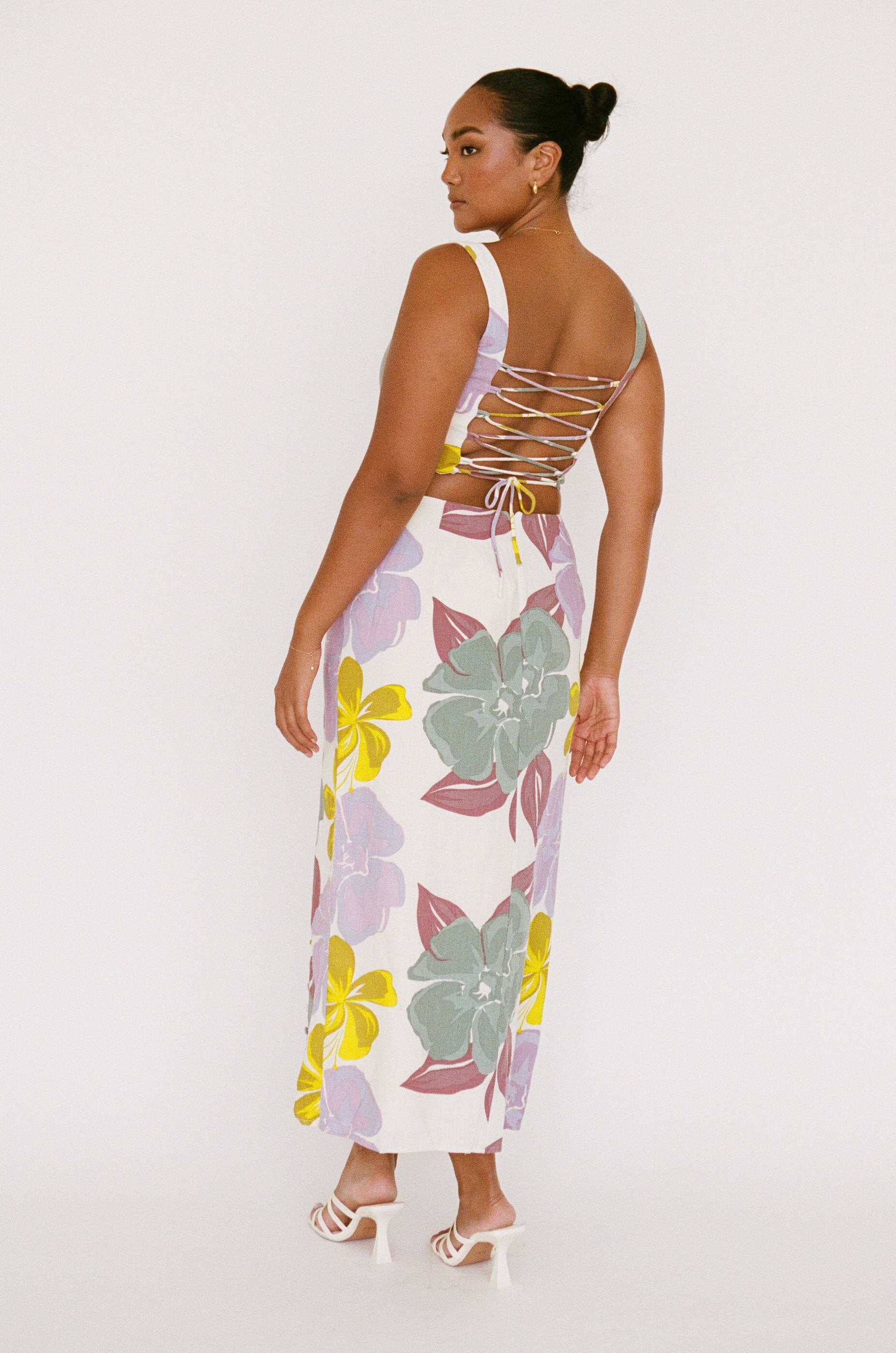 Unique Oralia Royal Floral Skirt - Sample Piece