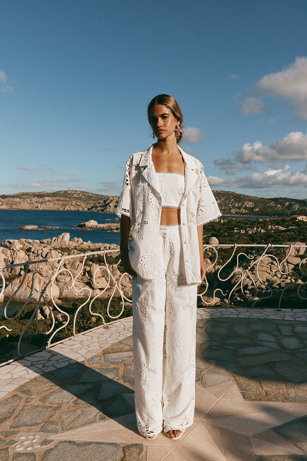 Unique Sample of Nissi Pants in Corallo Bianca Color