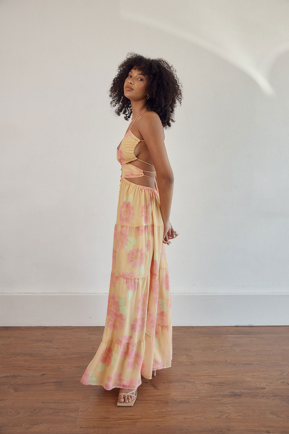 SAMPLE - Baila Women's Painted Flower Maxi Dress for Fashion Lovers