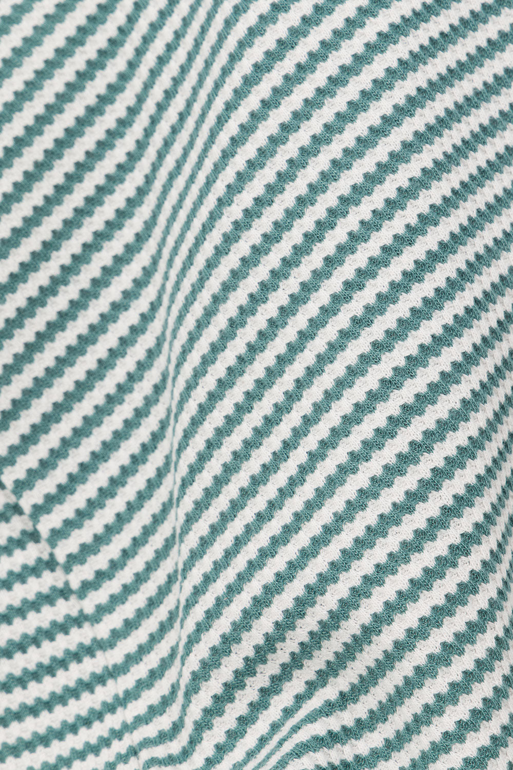 Sabo's Exclusive Teal Stripe Textured Rib Cotton Blend Mallory Shorts