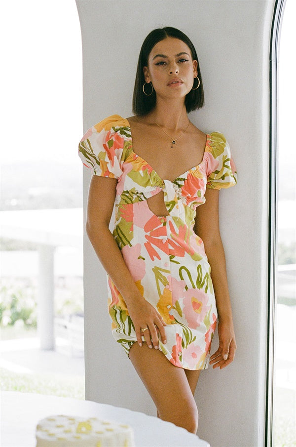 Unique Summer Sample Dress with Light Green Marks