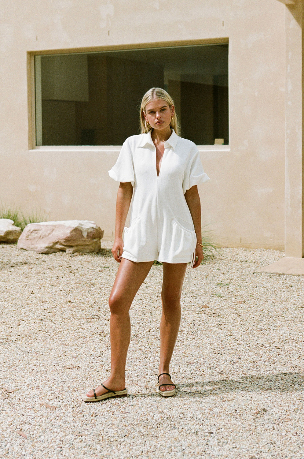 Unique Faint Blue Marked Airlie Playsuit Sample